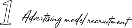 Advertising model recruitment