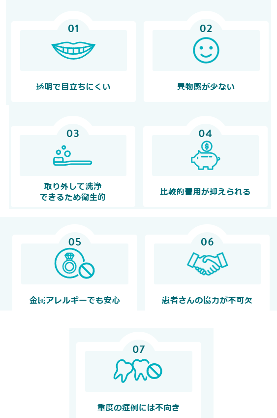 マウスピース矯正の特徴7つ