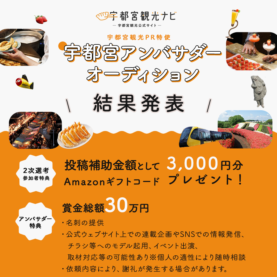 宇都宮アンバサダーオーディション 結果発表